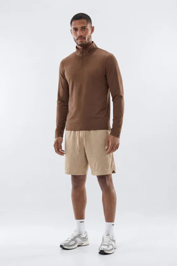 HexTech™ Quarter Zip Long Sleeve Active Top - Grey