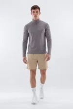 HexTech™ Quarter Zip Long Sleeve Active Top - Grey - Image 4