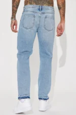 The Individual Ripped Straight Jeans - Medium Blue Wash - Image 5