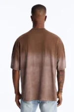 Von Dutch Dip Dye Ridin Boxy Short Sleeve Tee - Brown - Image 5