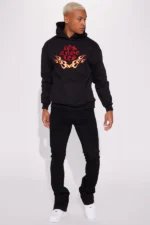 Do You Mind Stacked Skinny Flare Jeans - Black - Image 2