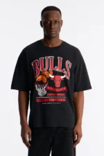 Bulls For The City Short Sleeve Tee - Black Wash - Image 4