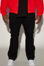 Do You Mind Stacked Skinny Flare Jeans - Black - Image 5