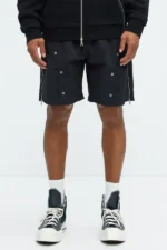 Hardware Relaxed Nylon Shorts - Black - Image 2