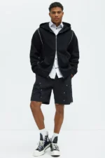 Hardware Relaxed Nylon Shorts - Black - Image 3