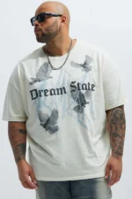 Dream State Oversized Short Sleeve Tee - White - Image 4