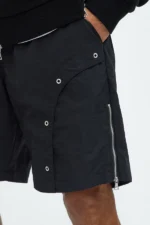 Hardware Relaxed Nylon Shorts - Black - Image 4