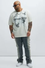 Dream State Oversized Short Sleeve Tee - White - Image 5