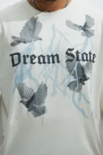 Dream State Oversized Short Sleeve Tee - White - Image 6