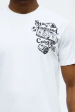 Small Circles Big Checks Short Sleeve Tee - White - Image 4