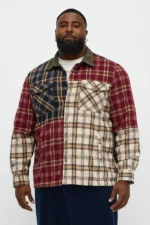 Work It Plaid Button Up Shirt - Multi Color - Image 5